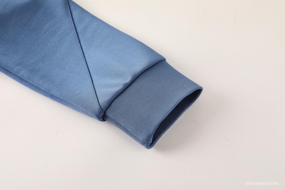 25/26 جاكيت بسحاب كامل باللون الكحلي + بنطلون طويل