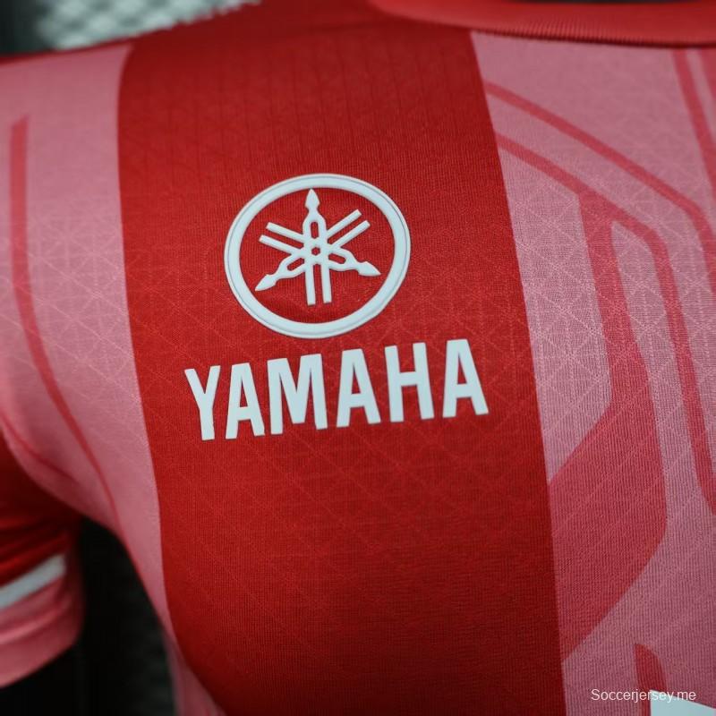 إصدار اللاعب 25/26 قميص أولمبيك مارسيليا أحمر بخطوط عمودية