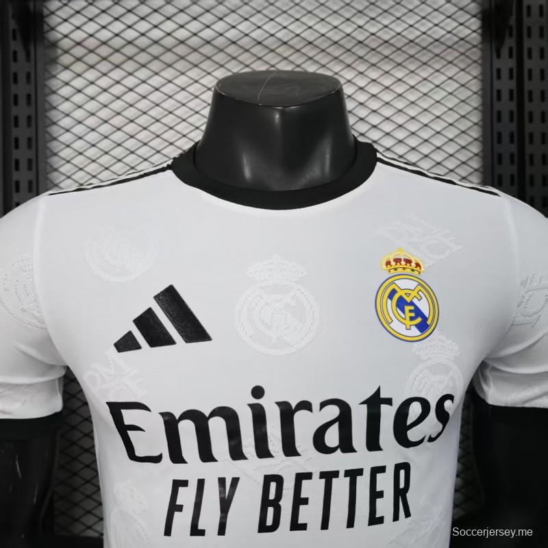 إصدار اللاعب 25/26 قميص ريال مدريد الأبيض الخاص 25/26