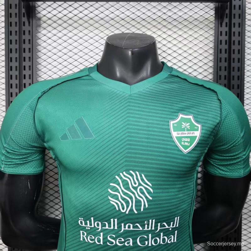 نسخة اللاعب 25/26 قميص الأهلي الأخضر خارج أرضه الأهلي 25/26