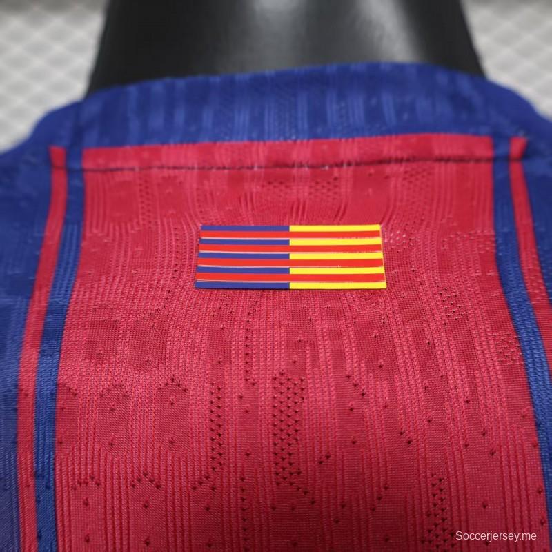 إصدار اللاعب 25/26 قميص برشلونة الأساسي بدون راعي
