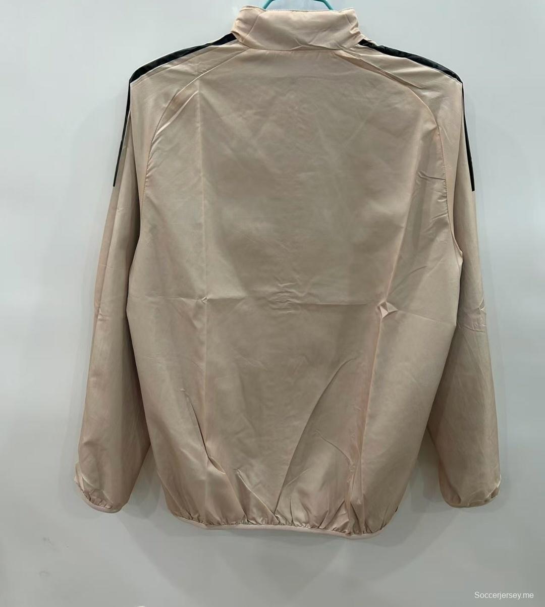 25/26 بوكا جونيورز بوكا جونيورز أزرق فاتح/بيج بنقشة زهور بسترة واقية من الرياح قابلة للانعكاس