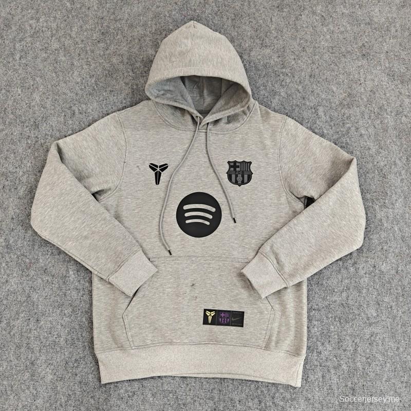 25/26 برشلونة سترة بقلنسوة مبطنة بصوف كوبي مبطنة بصوف 9 ألوان