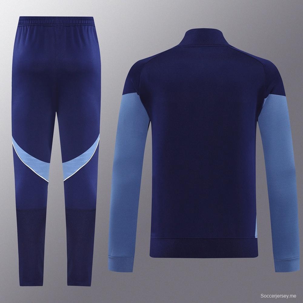 2025 أديداس 2025 جاكيت أديداس كحلي بسحاب كامل + بنطلون طويل