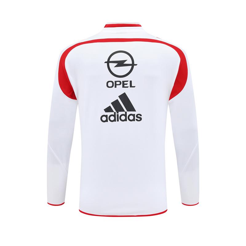 Retro 04/05 AC Milan White Half Zipper Jacket