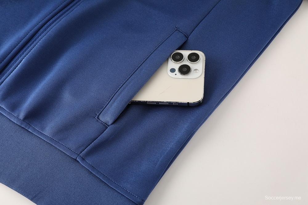 2025 نايك أزرق/أخضر/أسود أزرق/أخضر/أسود جاكيت بسحاب كامل + بنطلون طويل