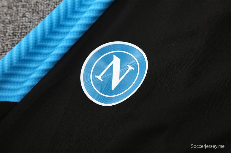 25/26 Napoli Black Grey Camouflage Half Zipper Jacket+Long Pants