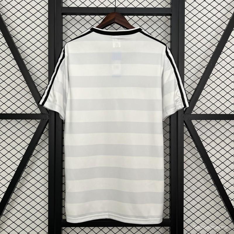 1984 ريترو ألمانيا ريترو ألمانيا جيرسي أبيض اللون أبيض 1984