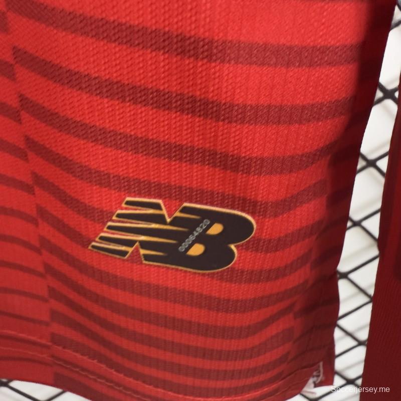 قميص ديبورتيفو تولوكا FC الأحمر ذو الأكمام الطويلة للموسم 25/26 (نسخة اللاعبين)