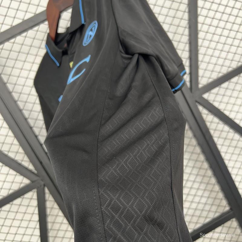 25/26 قميص نابولي الثالث أسود اللون أسود 25/26