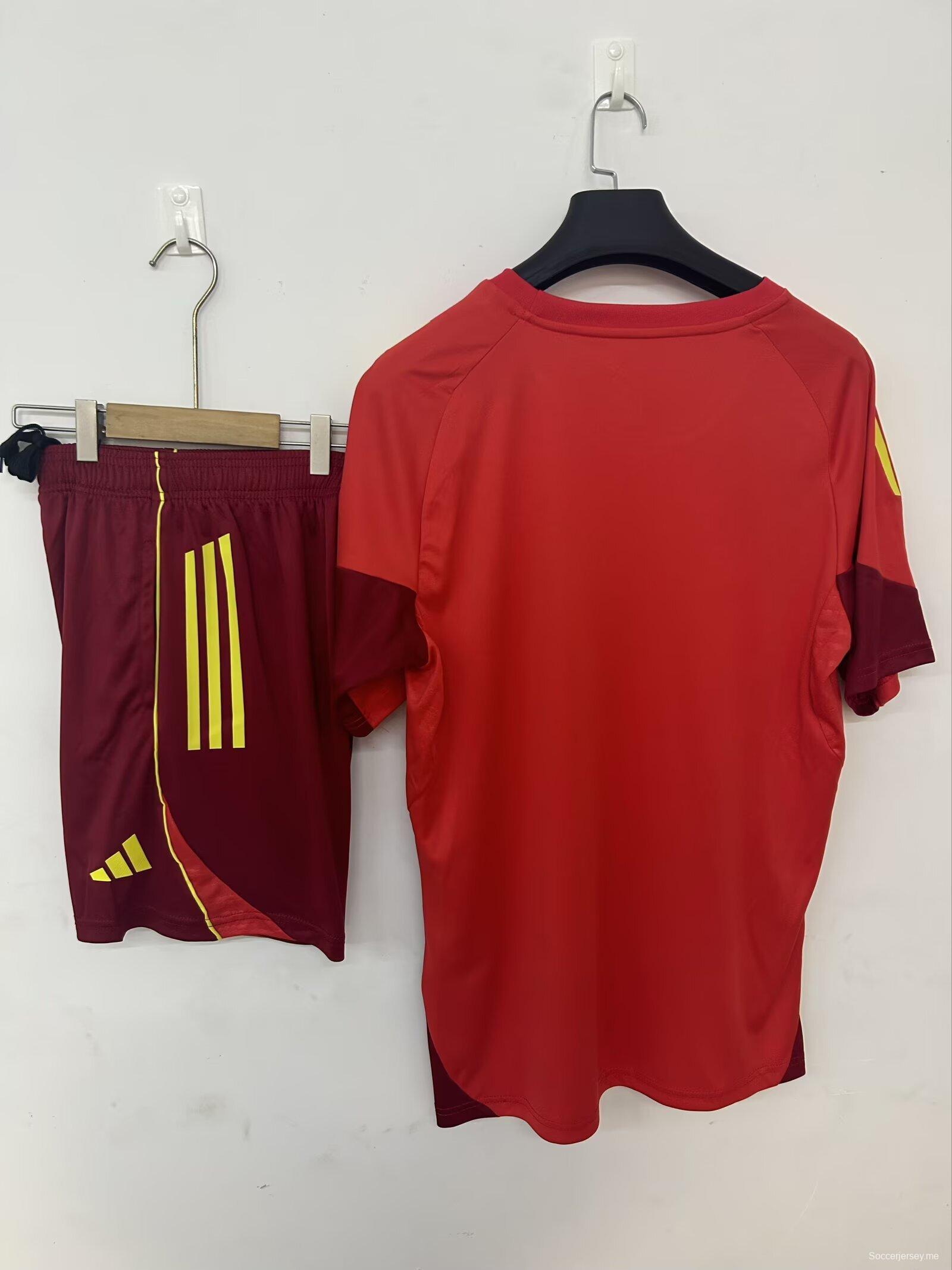 25/26 قميص تدريب نوتنجهام فورست قبل المباراة أحمر + شورت قصير