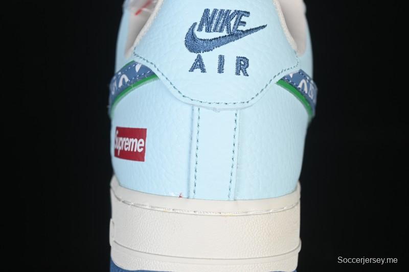 حذاء نايك اير فورس 1 '07 المنخفض من نايك اير فورس 1 '07 LV Collaboration حذاء رياضي كاجوال أزرق أبيض - YF9511-809