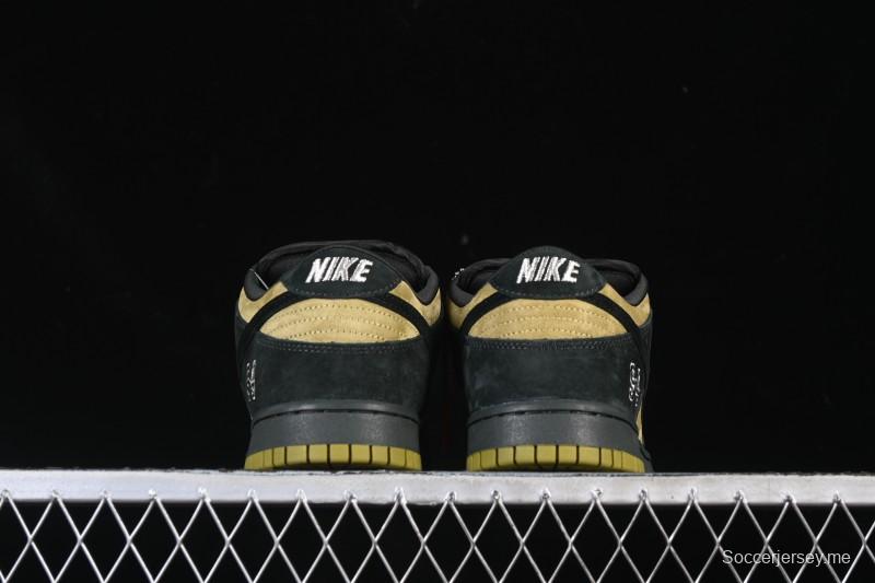 حذاء تزلج نايك سوبريم x دانك SB دانك دنك لو بني أصفر منخفض الكاجوال - HQ8487-300