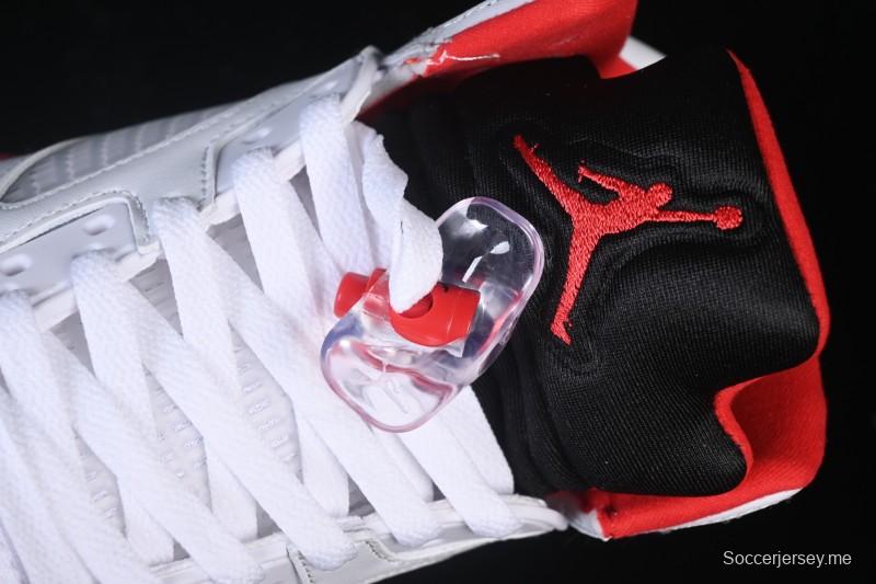 حذاء كرة السلة نايك اير جوردان 5 ريترو جوردان فاير ريد أحمر أسود اللسان - HQ7978-101