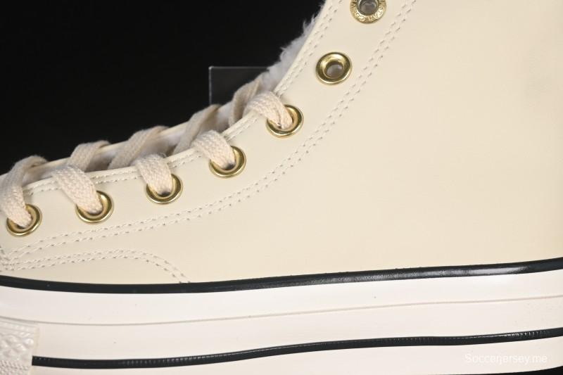 حذاء رياضي كاجوال جلدي عالي الكعب من كونفرس تشاك 1970s من كونفرس - A12443C