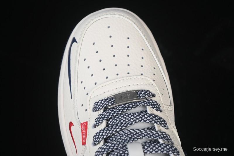 حذاء تزلج نايك اير فورس 1'07 منخفض بالتعاون مع نايك اير فورس 1'07 بيج مموه أحمر أزرق كاجوال هوك - XD2588-609