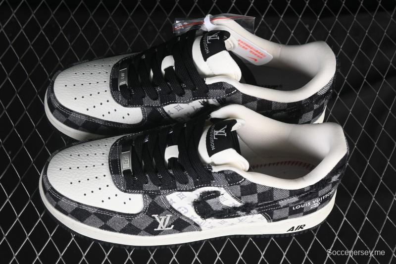 حذاء نايك اير فورس 1 '07 منخفض من نايك اير فورس 1 '07 LV Collaboration أبيض أسود سنيكرز كاجوال - YF9511-817