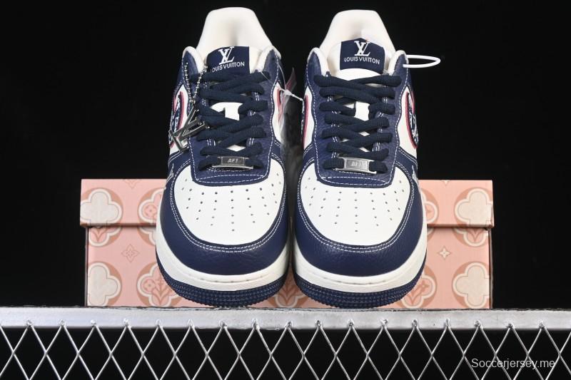 حذاء نايك اير فورس 1 '07 منخفض سوبريم سوبريم بالتعاون مع نايك اير فورس 1 '07 سوبريم سوبريم سنيكرز أبيض أزرق نبيذ أحمر كاجوال - YF9511-801