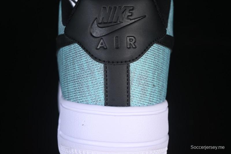 Nike Air Force 1'07 Low Flyknit Black Green Casual Sneakers - CI0051-600