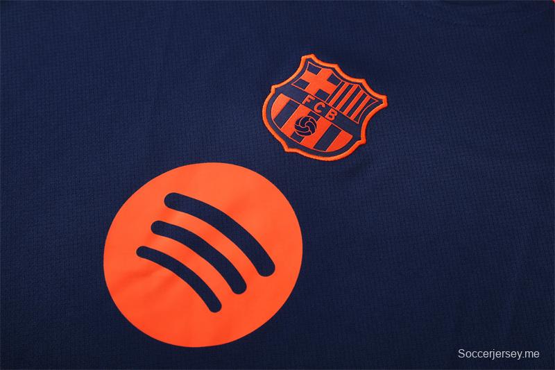 25/26 Barcelona Royal Blue T90 Short Sleeve Jersey+Shorts with XS
