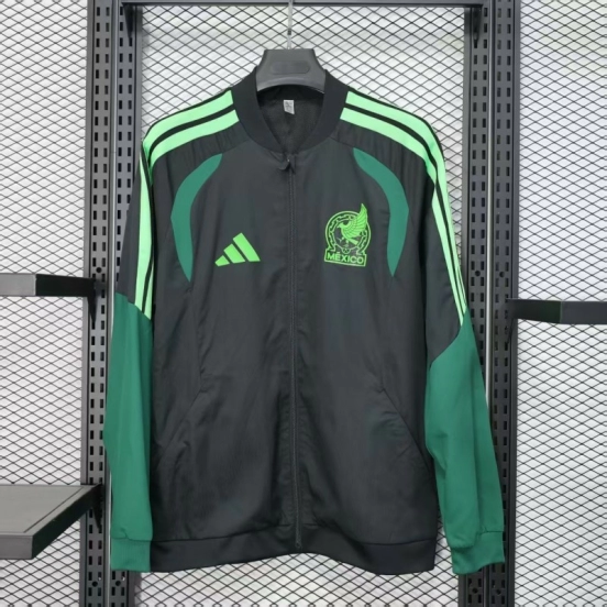 Player Version 2025 Mexico Black/Green Windbreaker (with Inner Lining)