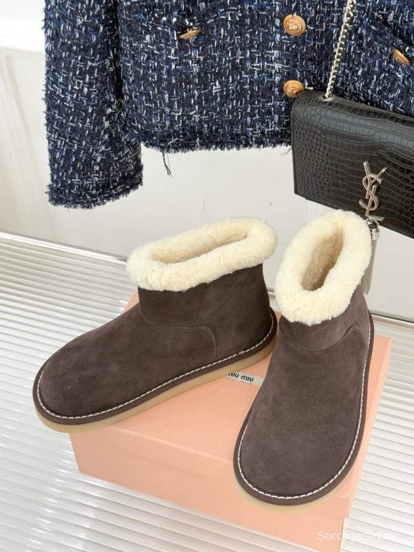 Miu Miu Retro Shearling Platform Snow Boots - KFY00300