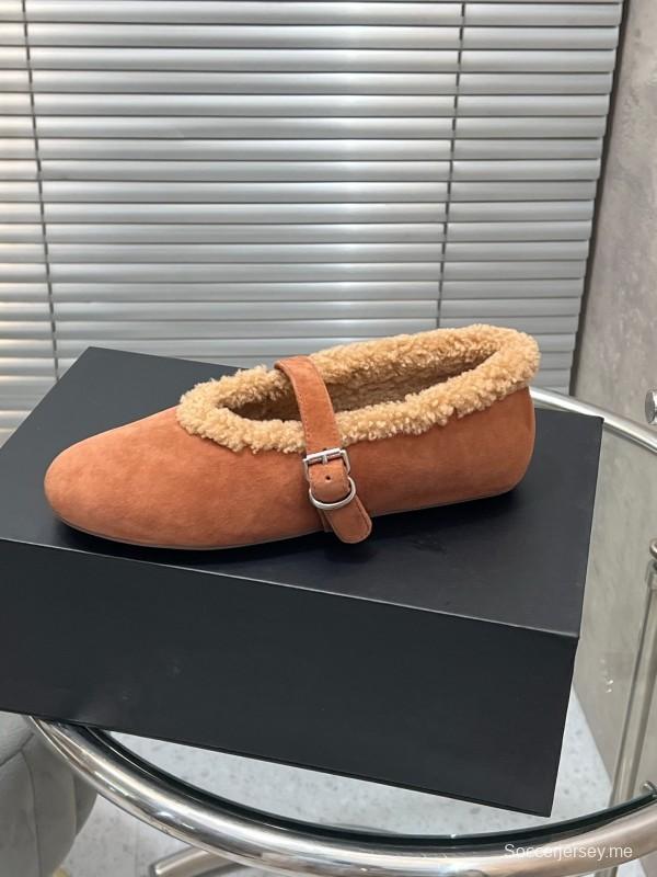 Alaia Fall/Winter 2025 Wool Mary Jane Ballet Flats - KFY00310