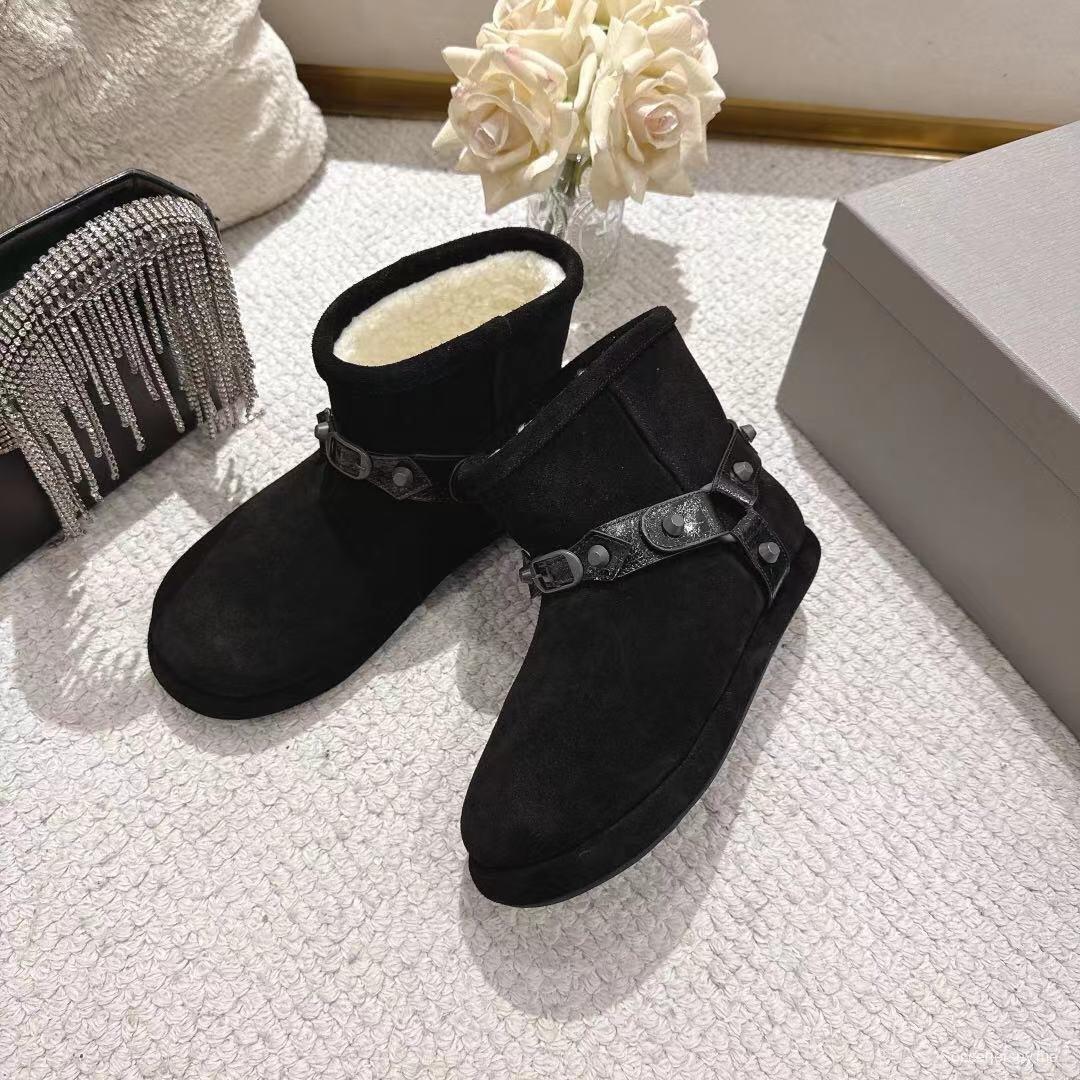 Balenciaga F022 Winter Wool Short Boots Snow Boots - F022