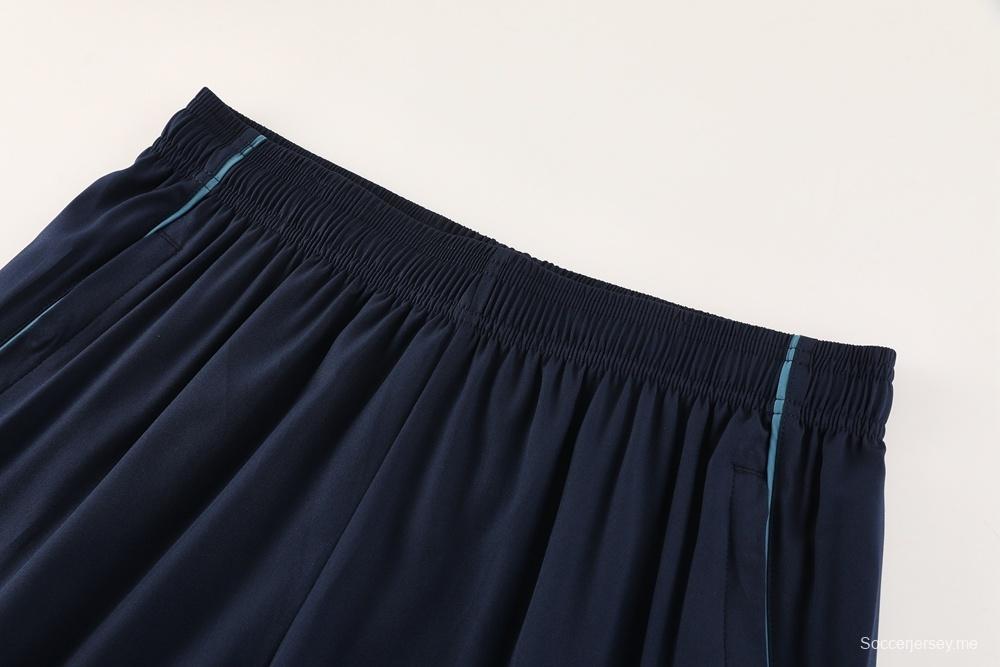 25/26 أرسنال جاكيت أزرق نصف سحاب أزرق + بنطلون طويل S-3XL