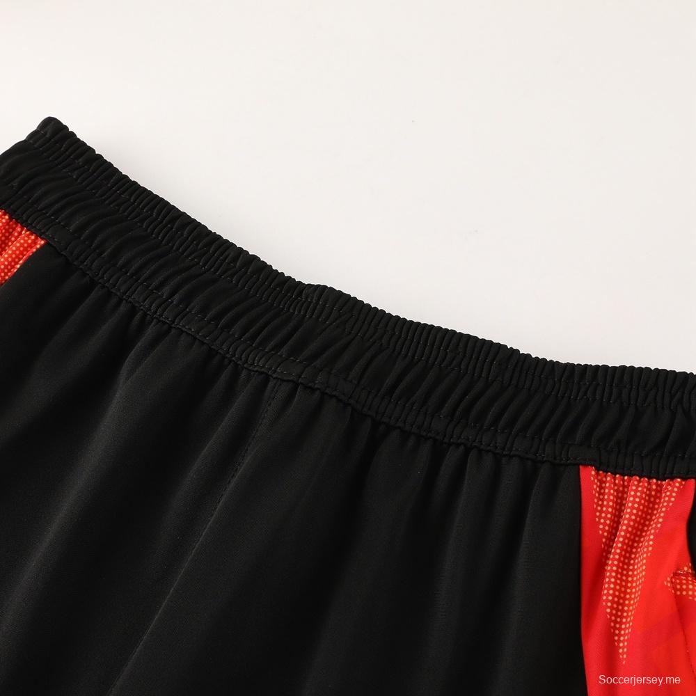 2025 بلجيكا 2025 بلجيكا كم قصير أسود + شورت كرة قدم قصير + شورت كرة قدم