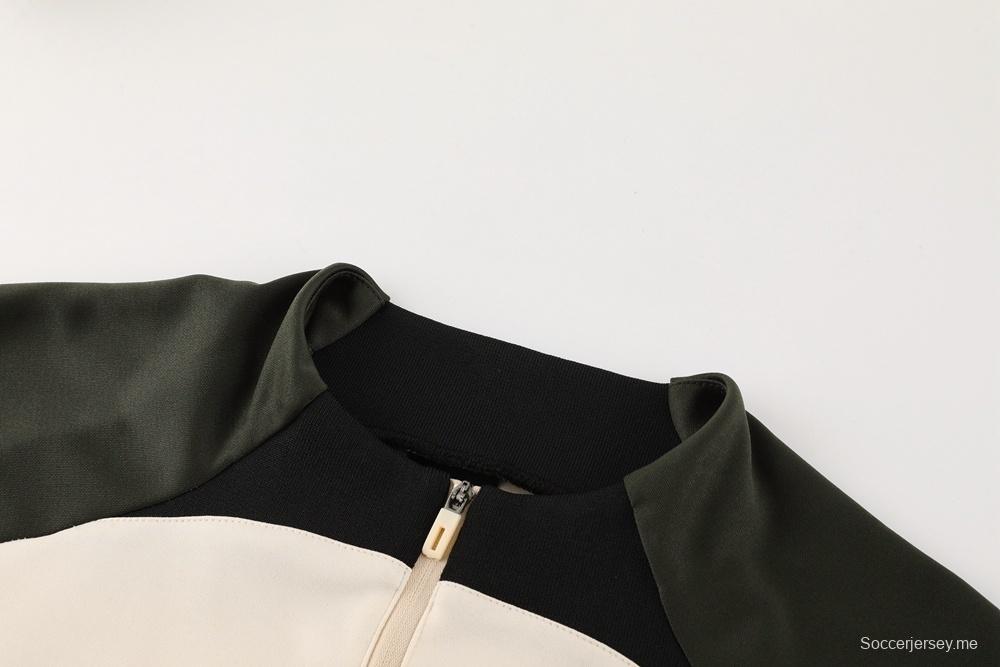 23/24 برشلونة بيج 23/24 بيج S-2XL سترة نصف سحاب + بنطال طويل