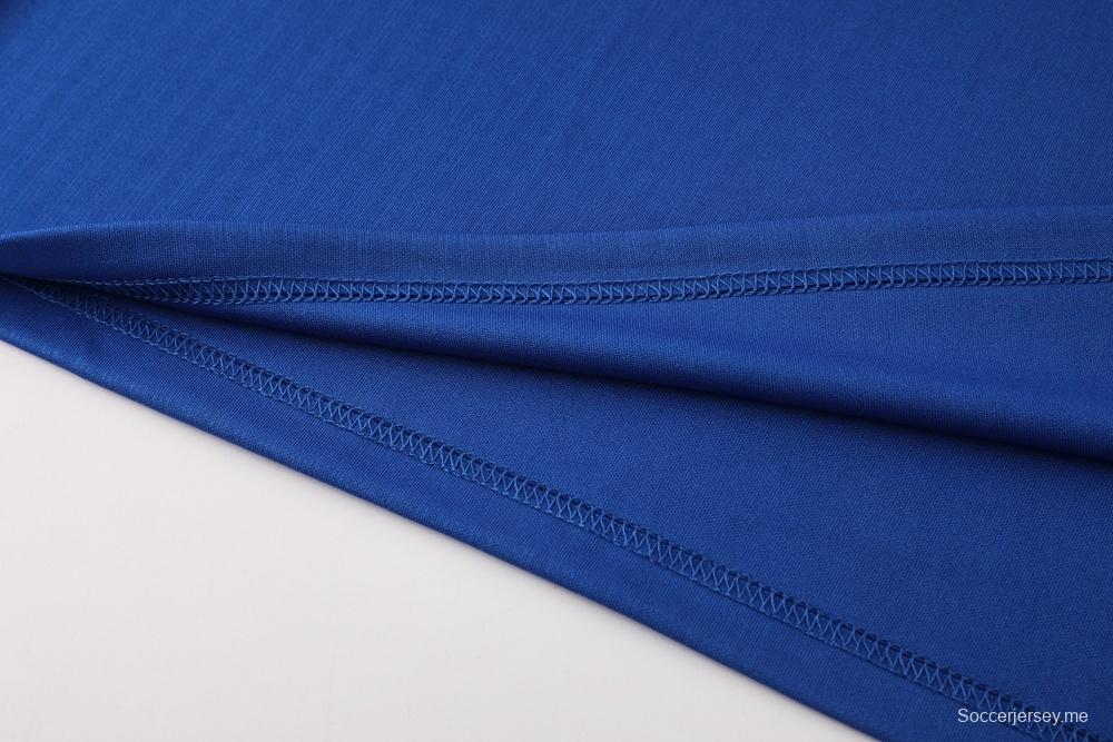 2025 هولندا جاكيت أزرق نصف سحاب أزرق + سروال طويل