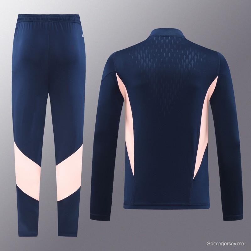 25/26 أجاكس جاكيت بنصف سحاب أزرق داكن + بنطلون طويل