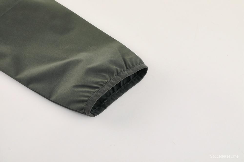 25/26 ريال مدريد جاكيت أخضر داكن نصف سحاب أخضر + بنطلون طويل S-3XL