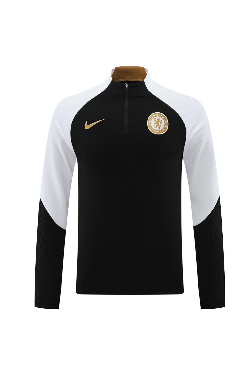 25/26 تشيلسي جاكيت تشيلسي أسود نصف سحاب + بنطلون طويل + بنطلون طويل