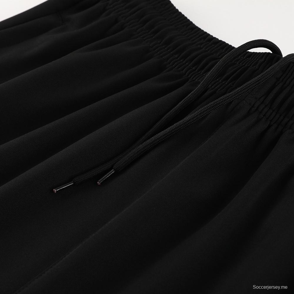 23/24 ميلان ميلان أحمر S-2XL سترة نصف سحاب + بنطلون طويل + بنطلون طويل