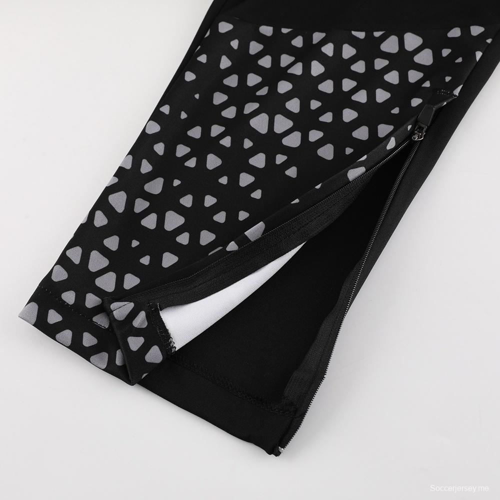 23/24 ميلان ميلان أحمر S-2XL سترة نصف سحاب + بنطلون طويل + بنطلون طويل