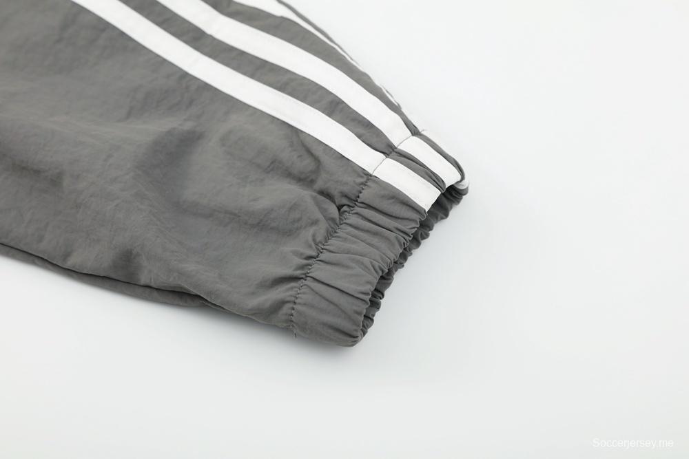 25/26 ريال مدريد رمادي S-3XL سترة نصف سحاب + بنطلون طويل + بنطلون طويل