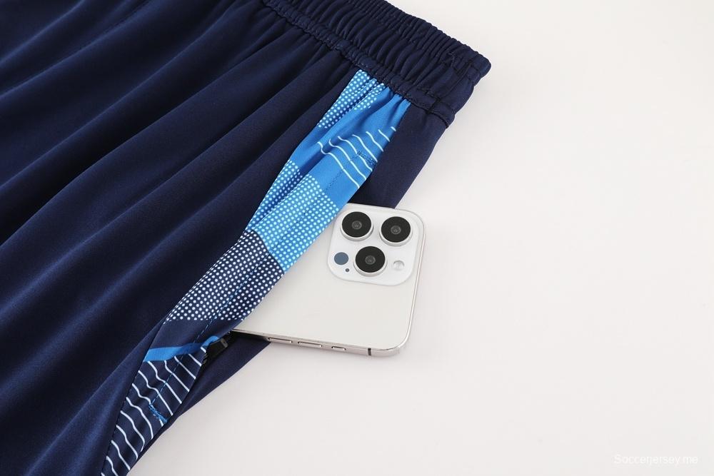 2025 إيطاليا 2025 أزرق ملكي بأكمام قصيرة أزرق + شورت كرة قدم قصير