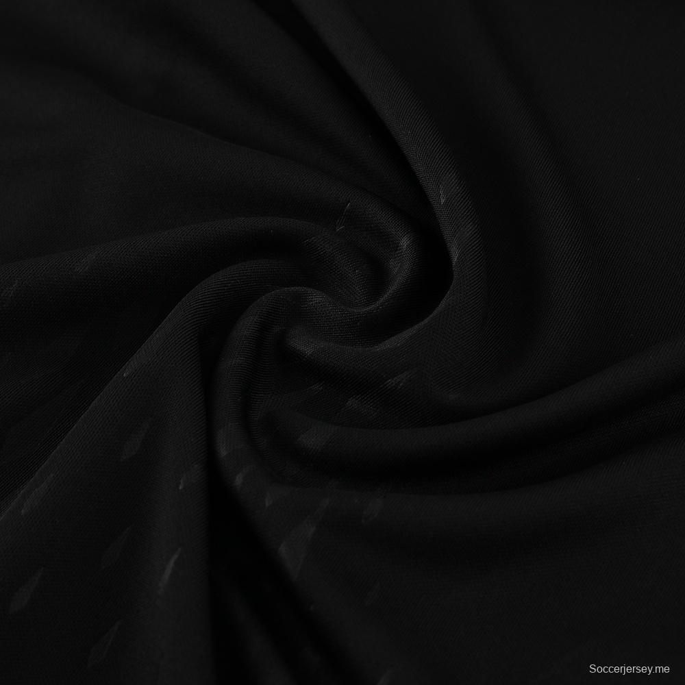 23/24 بايرن ميونخ أسود S-2XL أسود جاكيت نصف سحاب + بنطلون طويل + بنطلون طويل