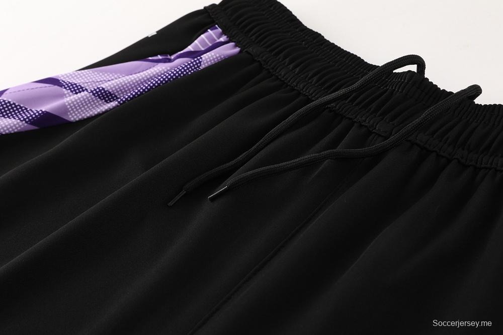 2025 ألمانيا 2025 كم قصير أرجواني + شورت كرة قدم قصير الأكمام + شورت كرة قدم