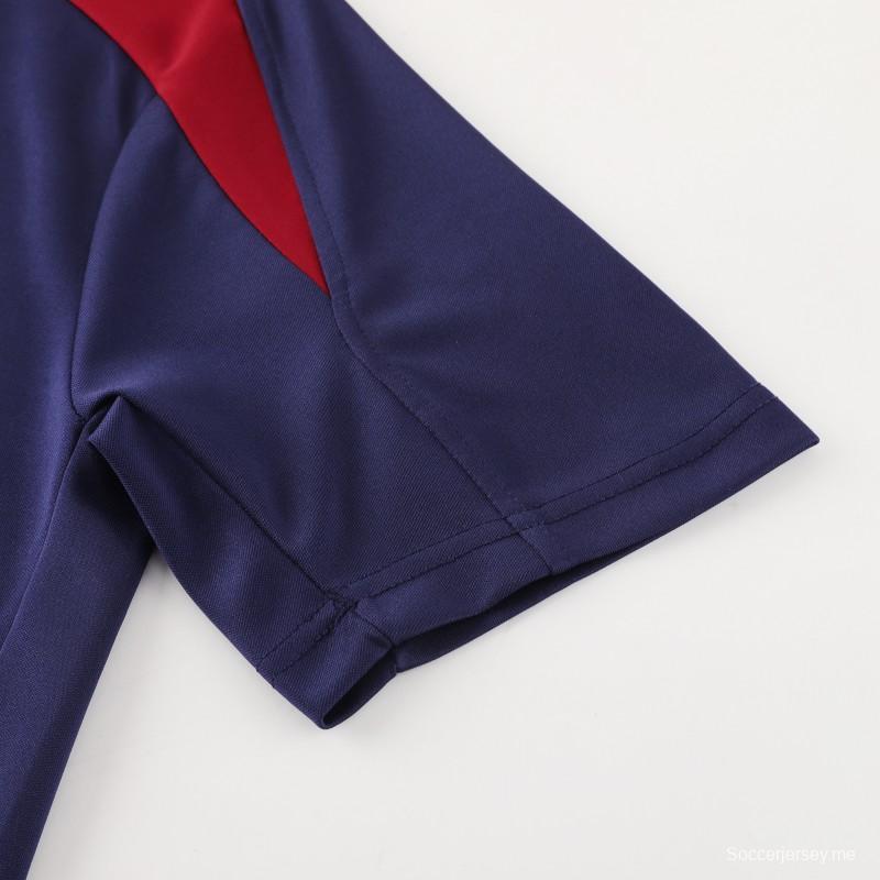 2025 إنجلترا 2025 أكمام قصيرة بنفسجية + شورت كرة قدم قصير