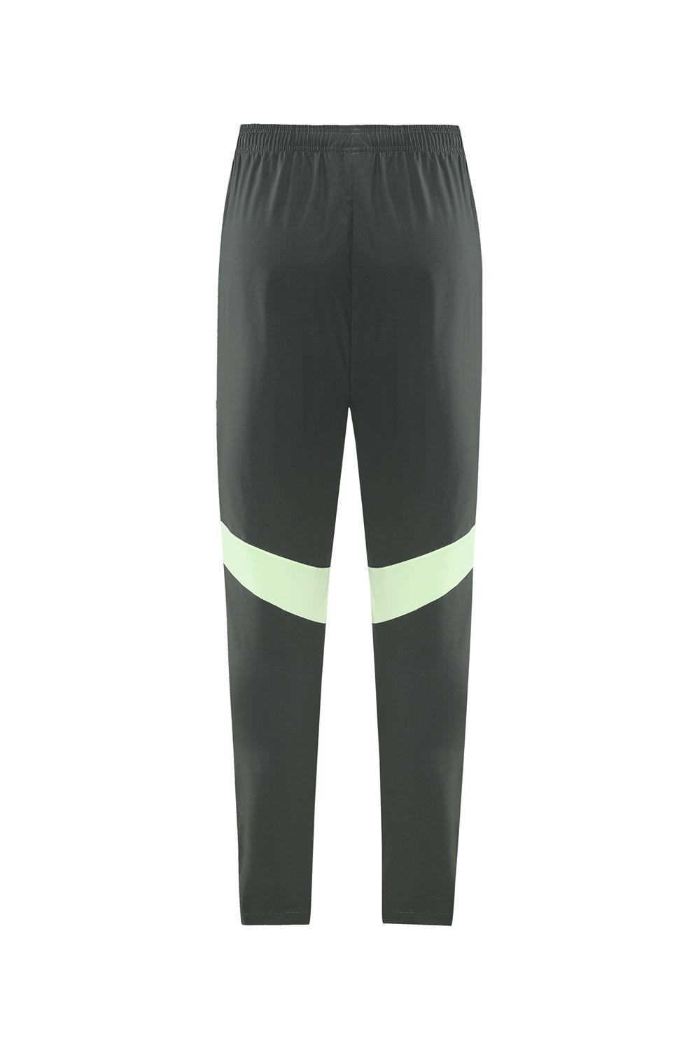 25/26 ريال مدريد جاكيت أخضر فاتح نصف سحاب أخضر + بنطلون طويل S-3XL