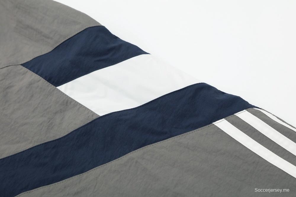 25/26 ريال مدريد رمادي S-3XL سترة نصف سحاب + بنطلون طويل + بنطلون طويل