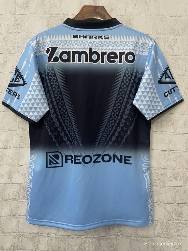 25/26 كرونولا - ساذرلاند شاركس كرونولا - ساذرلاند شاركس أزرق سماوي مع قميص تراث السكان الأصليين