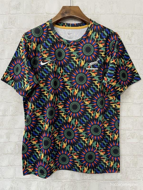 قميص سبرينغبوكس سبرينغبوكس جنوب أفريقيا 2026 متعدد الألوان مع قميص سبرينغبوكس متعدد الألوان مع قميص مشكال سنبورست