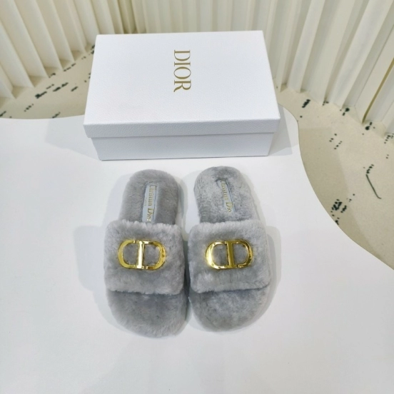 Dior Metal Buckle Wool Slippers Series - LY00280
