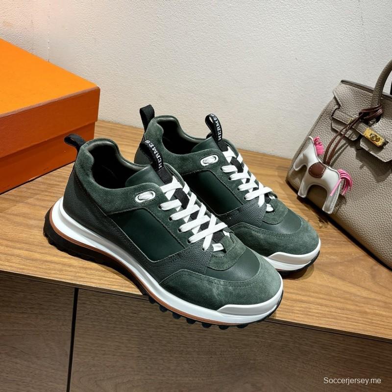 Hermes Boot-Type Shoes with Classic British Color Blocking Design - AS00410