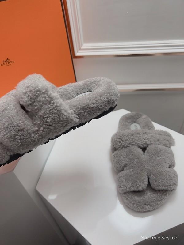 H Erijus Shoes 2025/SS Teddy Wool Slippers - LY00270