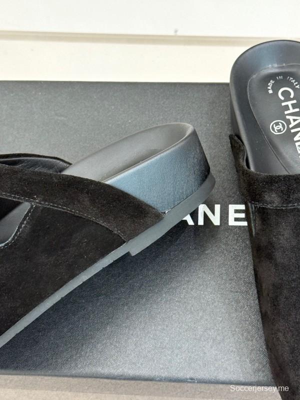 Chanel Classic CC Rhinestone Birkenstock Sandals - KFY00280